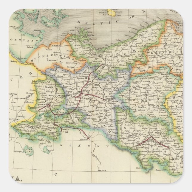 Adesivo Quadrado Prússia e Polônia (Frente)