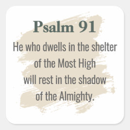 Adesivo Quadrado Psalm 91 Sticker – He Who Dwells