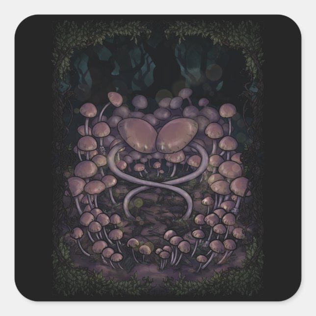 Adesivo Quadrado Psilocybe Allenii (Frente)