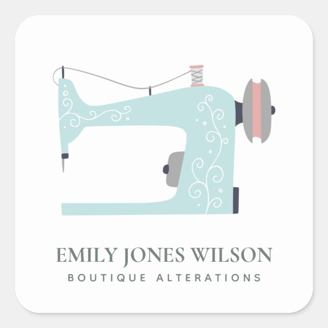ADESIVO QUADRADO PSTEL AQUA BLUE PINK-PINK-SEW MACHINE TAILAN (Frente)