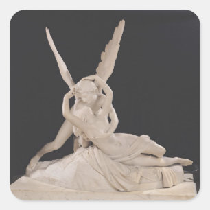 Adesivo Quadrado Psyche resgatada pelo Beijo de Cupido 1787-93