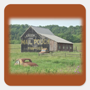 Adesivo Quadrado Publicidade Antiguamente para Pouch Cigarro