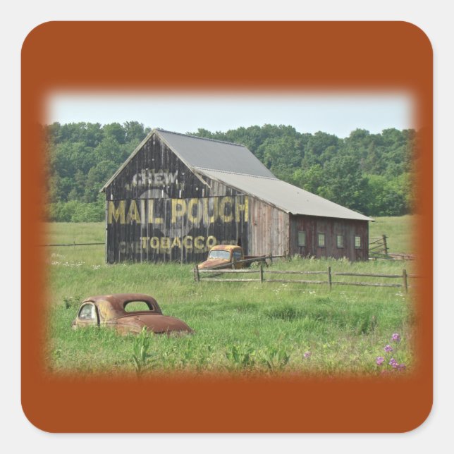 Adesivo Quadrado Publicidade Antiguamente para Pouch Cigarro (Frente)