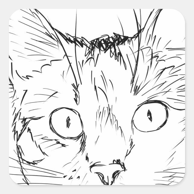 Adesivo Quadrado Puddy Cat (Frente)