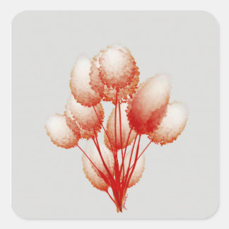 Adesivo Quadrado Puffy Blooms