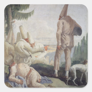 Adesivo Quadrado Pulcinella no feriado