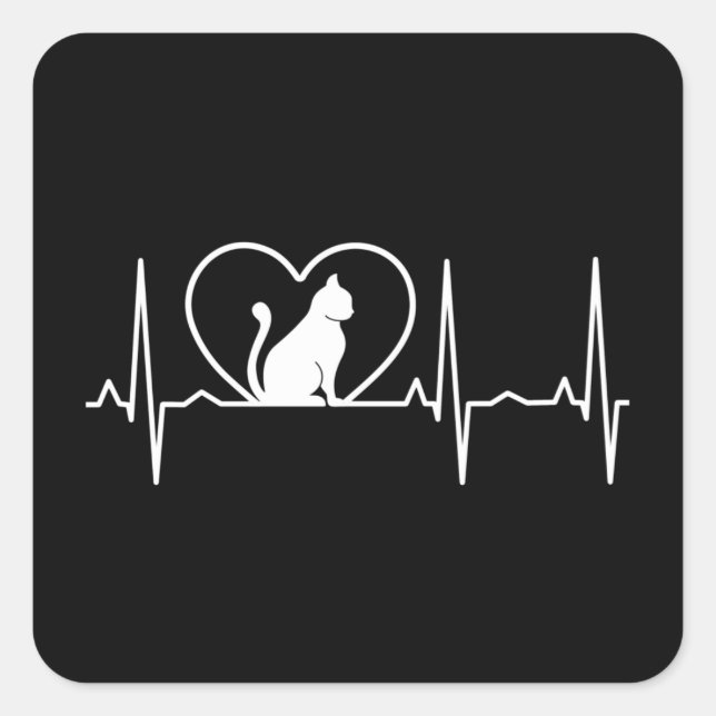 Adesivo Quadrado Pulsação de Cat (Frente)