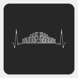 Adesivo Quadrado Pulso de Xadrez