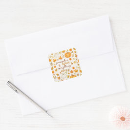 Adesivo Quadrado Pumpkin Bonito | Ação de Graças