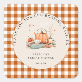 Adesivo Quadrado Pumpkin e especiarias e tudo o que é bom Chá de fr