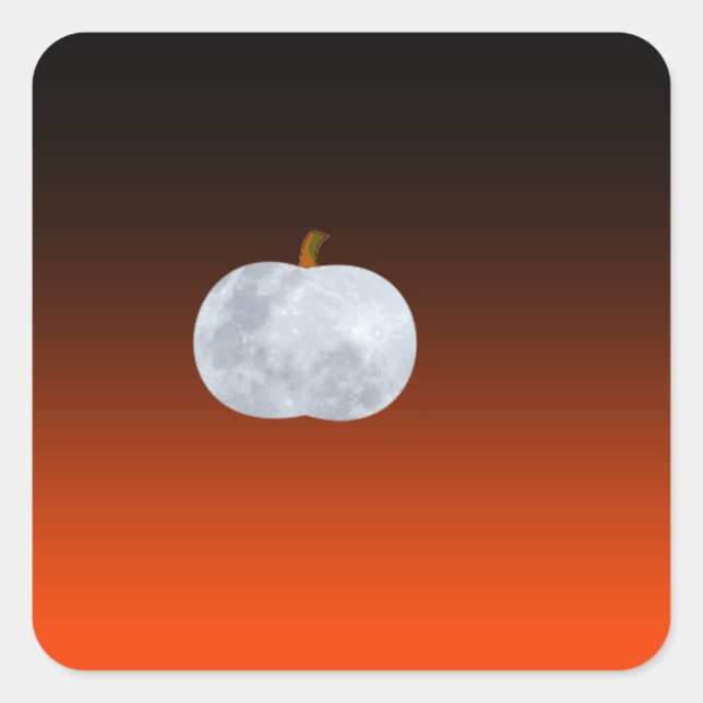 Adesivo Quadrado Pumpkin Moon (Frente)