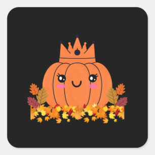 Adesivo Quadrado Pumpkin Queen   Camisa De Halloween De Queda Aesté