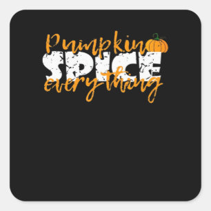 Adesivo Quadrado Pumpkin Spice All Halloween Engraçado