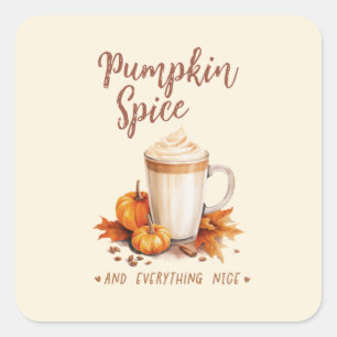 Adesivo Quadrado Pumpkin Spice e tudo de bom