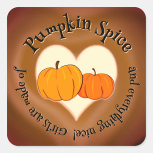 Adesivo Quadrado Pumpkin Spice (e tudo de bom)