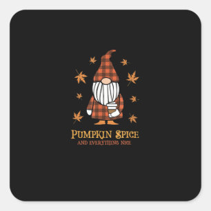 Adesivo Quadrado Pumpkin Spice E Tudo O Que É Bonito Cai Gnomo Bebe