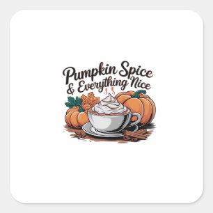 Adesivo Quadrado Pumpkin Spice E Tudo O Que É Legal - Citação Viral