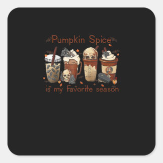 Adesivo Quadrado Pumpkin Spice Tudo É Minha Época Favorita Gra