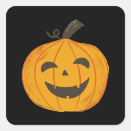 Adesivo Quadrado Pumpkin Spookie Halloween