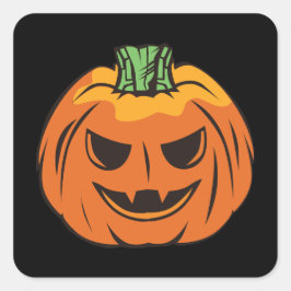 Adesivo Quadrado Pumpkin Spookie Halloween