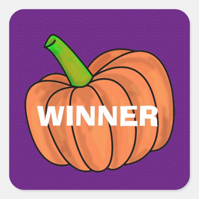 Adesivo Quadrado Pumpkin Stickers Para Personalizar (Frente)