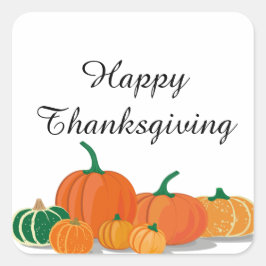 Adesivo Quadrado Pumpkins de laranja