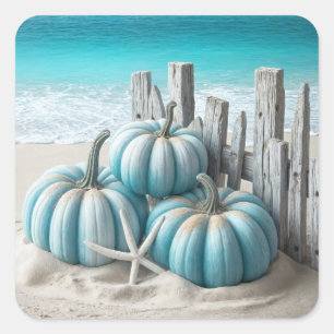 Adesivo Quadrado Pumpkins de Praia Azul Costeira