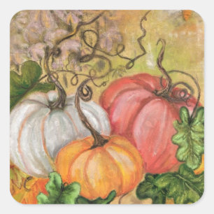 Adesivo Quadrado Pumpkins Halloween Sticker