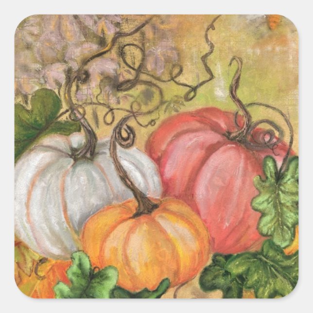 Adesivo Quadrado Pumpkins Halloween Sticker (Frente)
