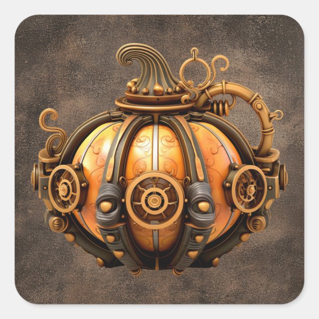 Adesivo Quadrado Pumpkins Stickers (Frente)