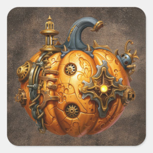 Adesivo Quadrado Pumpkins Stickers