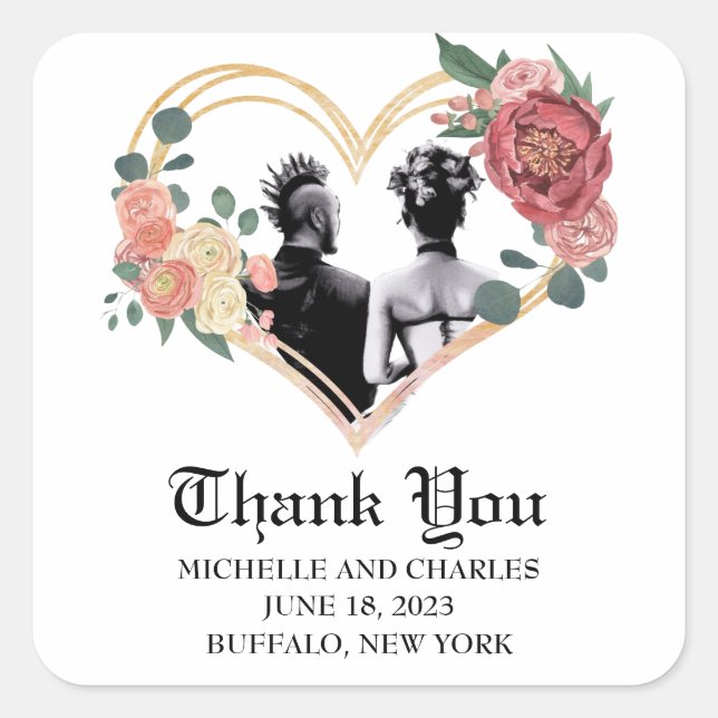 Adesivo Quadrado Punk Wedding (Frente)