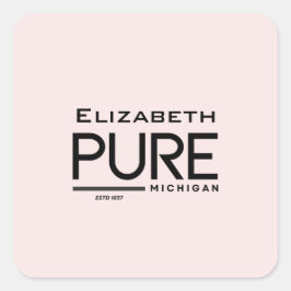 Adesivo Quadrado Pure Michigan Personalizado Sticker