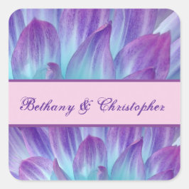 Adesivo Quadrado PURPLE e AQUA DAHLIA Wedding Collection 001