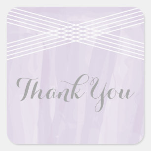 Adesivo Quadrado Purple Watercolor Deco Obrigado