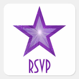Adesivo Quadrado Púrpura estaca quadrada RSVP branca