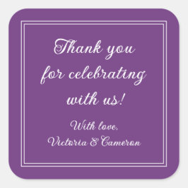 Adesivo Quadrado Púrpura Personalizada