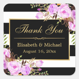 Adesivo Quadrado Púrpura Preta-Preta-Preta-Dourada Estirpada Muito 