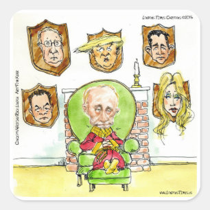 Adesivo Quadrado Putin The Hunter Não É Meu Presidente Trump