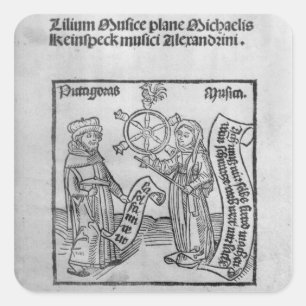 Adesivo Quadrado Pythagoras e música