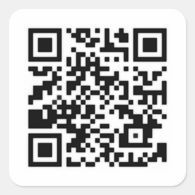 Adesivo Quadrado Qr Code RickRoll Gif (Frente)