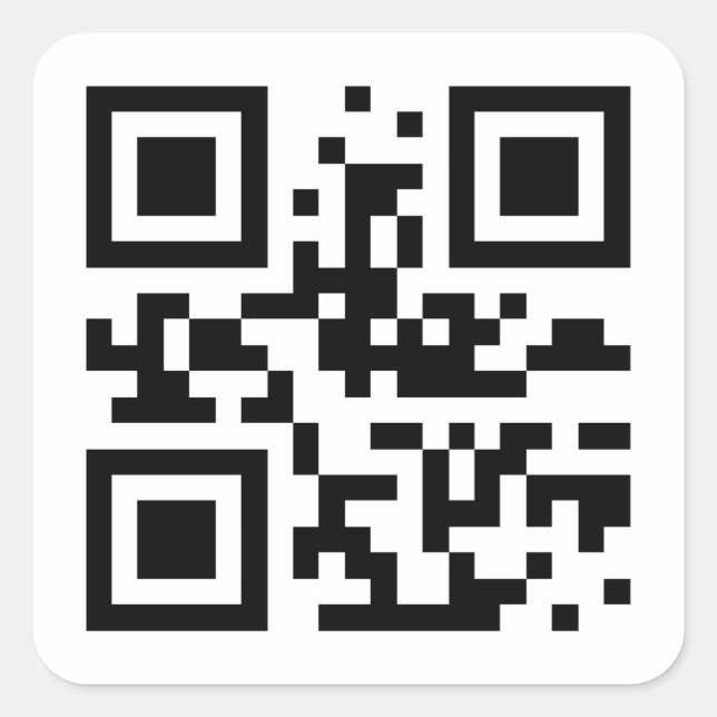 Adesivo Quadrado QR simples Código QR personalizado para pequenas e (Frente)