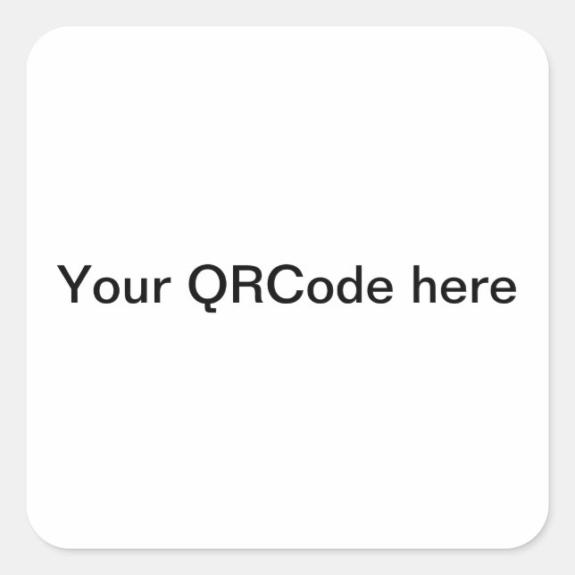 Adesivo Quadrado QRCode for your shop (Frente)
