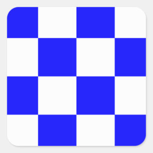 Adesivo Quadrado Quadrado Checkered branco azul de NOVEMBRO