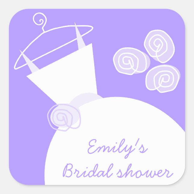 Adesivo Quadrado quadrado de autocolante 'Chá de panela' Purple de  (Frente)