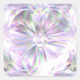 Adesivo Quadrado Quadrado de diamante brilhante