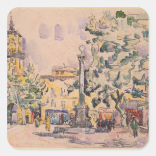 Adesivo Quadrado Quadrado do hotel de Ville em Aix-en-Provence