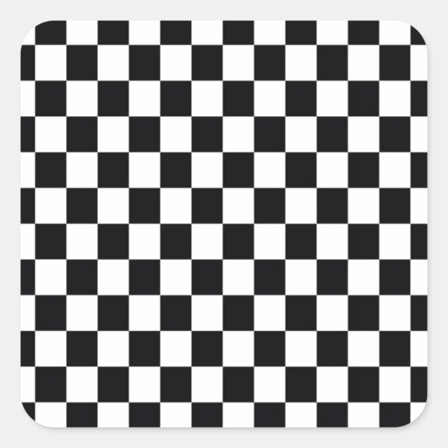 Adesivo Quadrado Quadrado preto e branco (Frente)