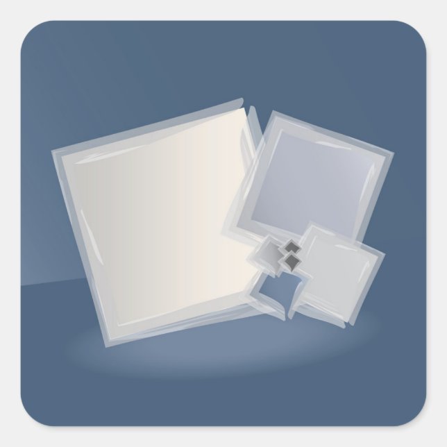 Adesivo Quadrado Quadrados Fibonacci Rolling (Frente)