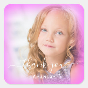 Adesivo Quadrado Quadro de agradecimento Nome personalizado Quadro 